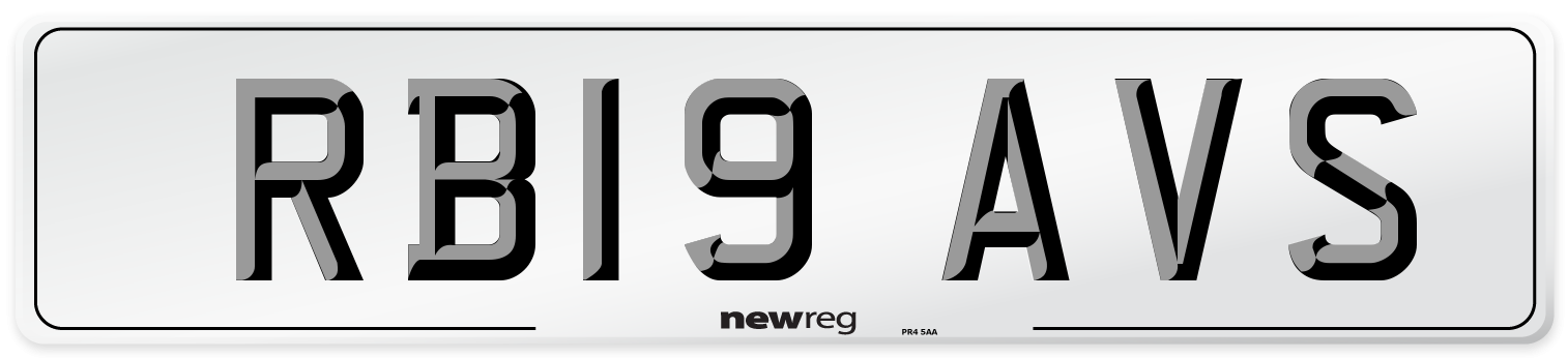 RB19 AVS Number Plate from New Reg